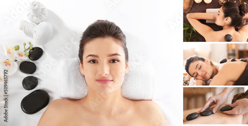 Young woman and spa accesso...