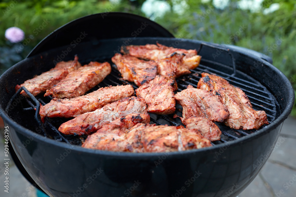 grilled pork on the grill grilled pork on the grill