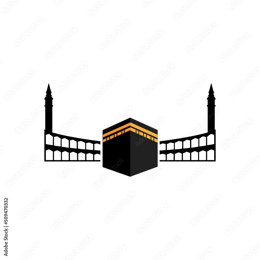 kaaba icon logo vector design Stock Vector | Adobe Stock