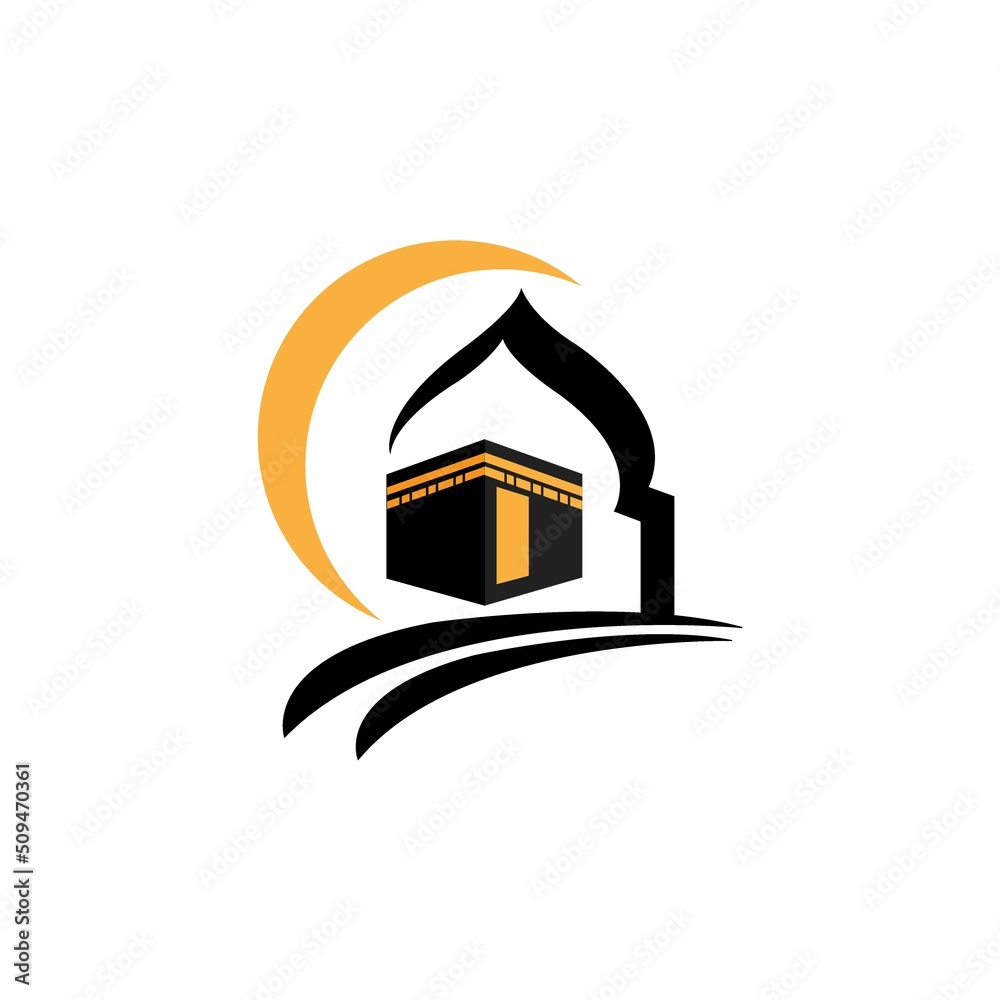 kaaba icon logo vector design Stock Vector | Adobe Stock