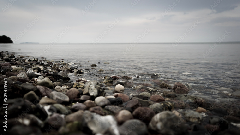 rocks on the beach on island of Rügen Germany