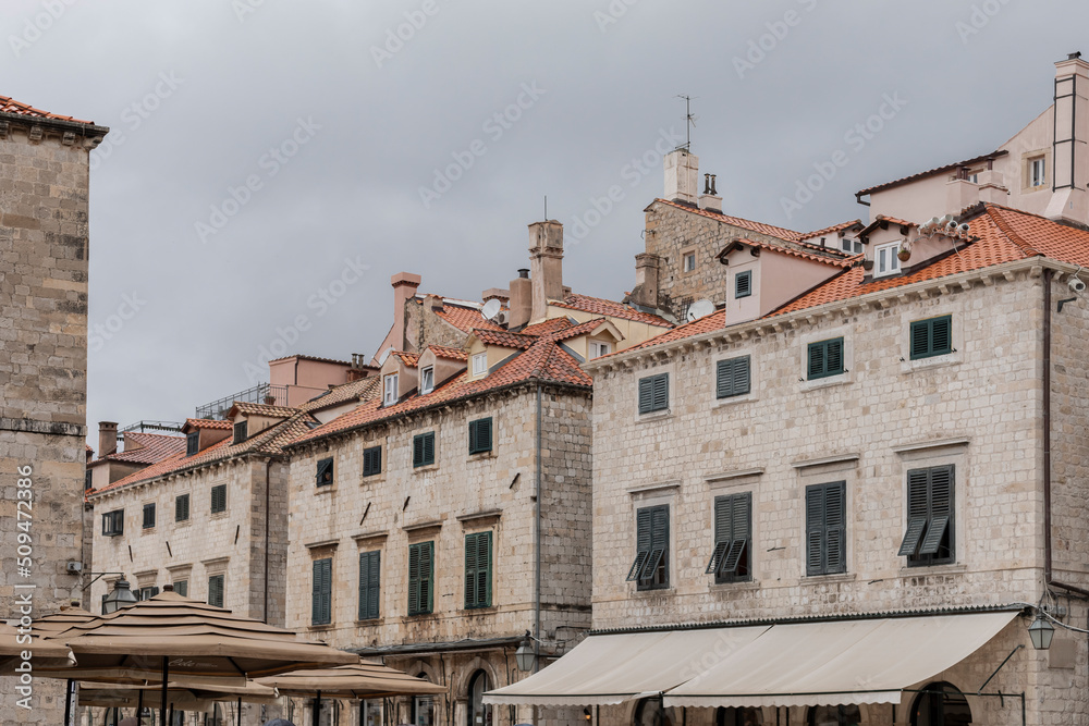 The ancient buildings old town Dubrovnik