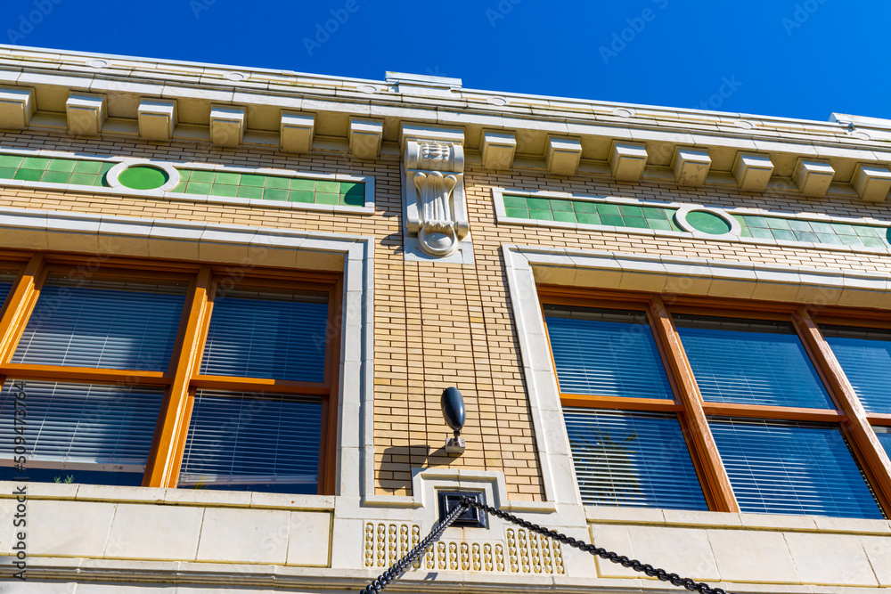 Art Deco Architecture on First Street, River District, Fort Myers, Florida, USA