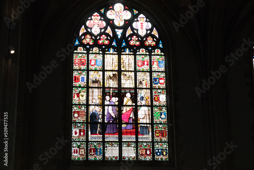 stained glass window in church