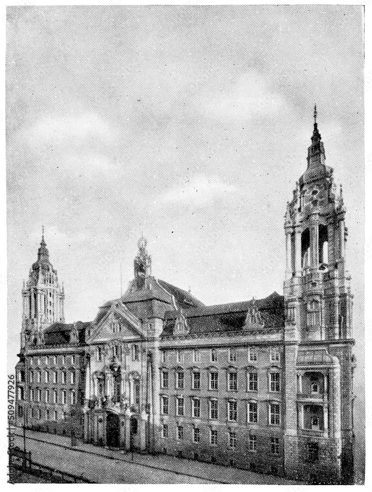 The building of the district court of Berlin, Germany by the architect Otto Schmalz. Publication of the book 