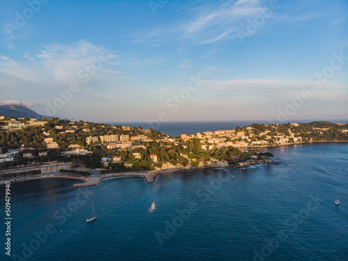 Drone French Riviera Aerial Nice France Villefranche-sur-mer Cote d'azur