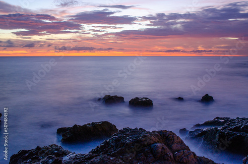 sunset over the sea