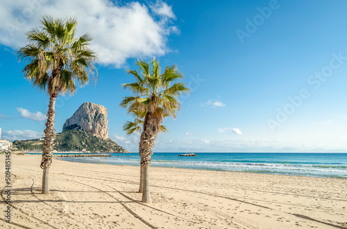 Mediterranean beach in Calpe  Spain