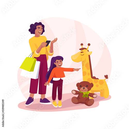 Shopping wish list isolated cartoon vector illustration.