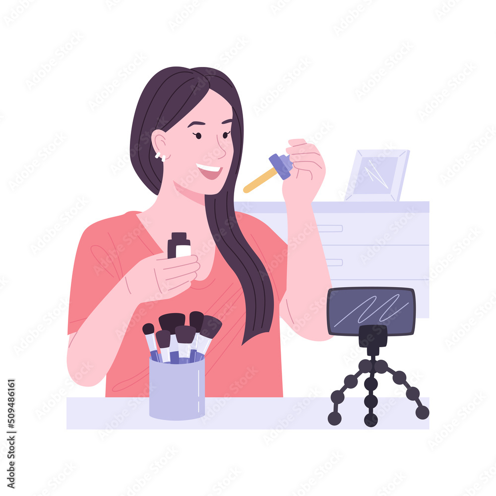 Applying essential oils isolated cartoon vector illustrations. Applying essential oils isolated cartoon vector illustrations.