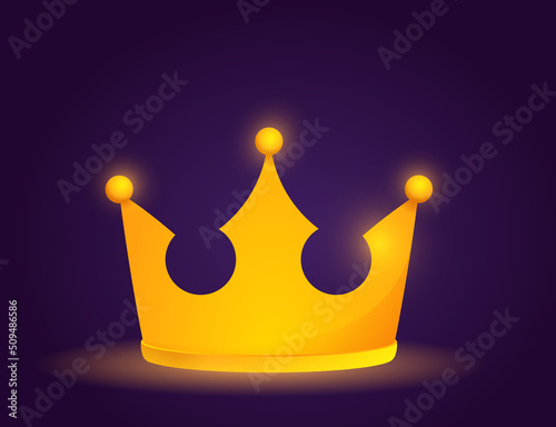 Game big Crown. Jewels and treasures, luxury and wealth. Big lot, jackpot and big win in online casino. Graphic elements for developing application with slot machines. Cartoon flat vector illustration