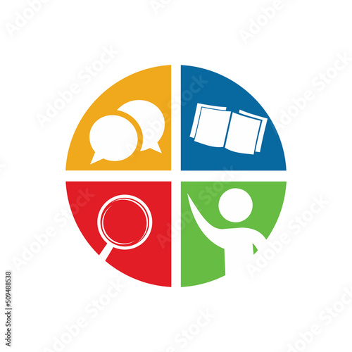 Concepts of education, communication, knowledge, research participation, vectors