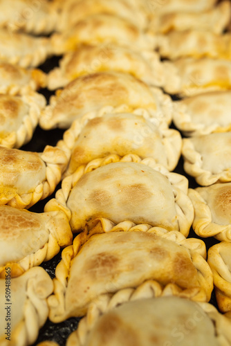 Argentine meat empanadas ready to be served