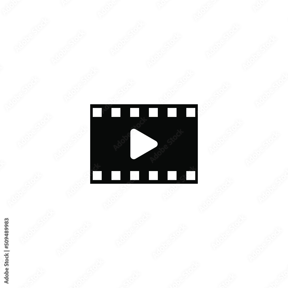 Fototapeta premium simple movie and video icon