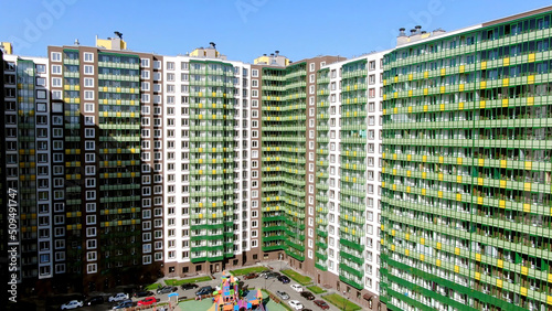Slika na platnu Top view of the beautiful modern apartment