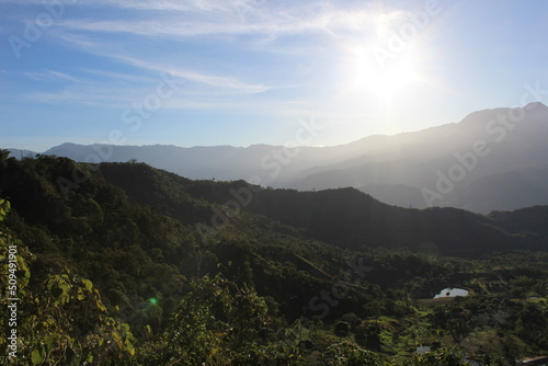 mountains in the morning