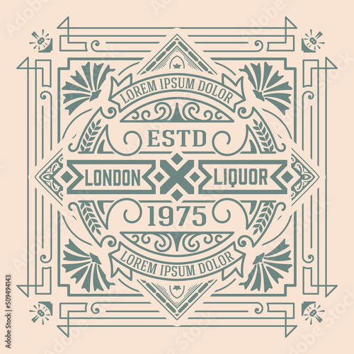 Western card with vintage style