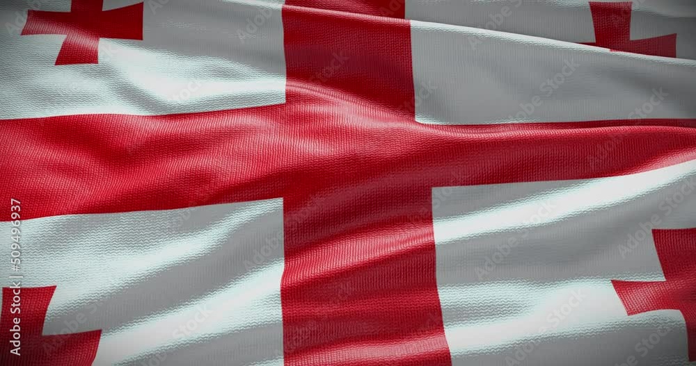 Georgia flag background. National flag of country waving 