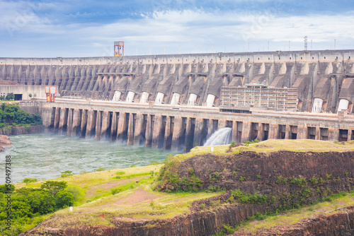 Front structure of the Itaipu hydroelectric plant