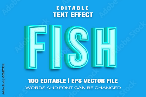 Editable text effects Fish