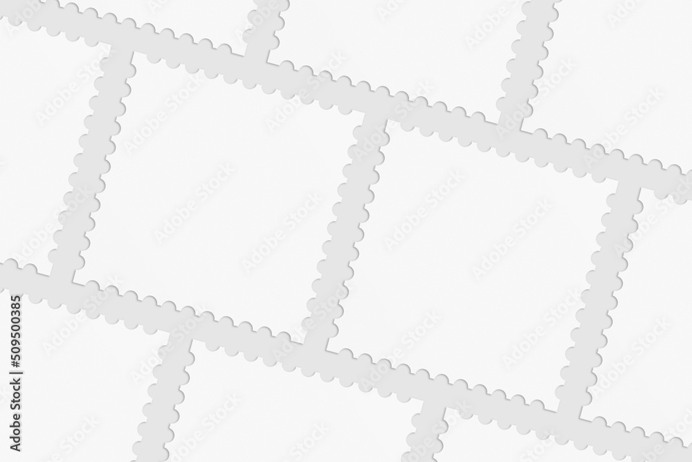 Obraz premium Realistic blank postage stamp illustration for mockup. 3D Render.