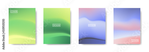 Set of abstract background with beautiful gradation color, colorful background for poster flyer banner backdrop.vertical banner.cool fluid background vector illustration