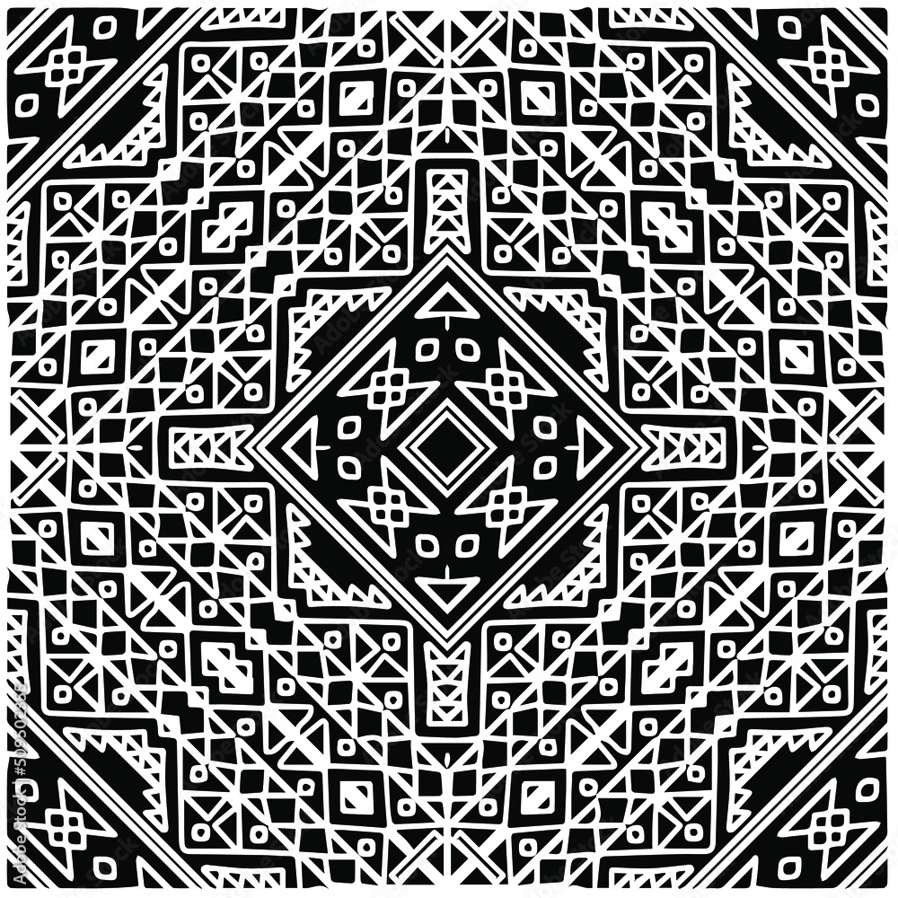 Abstract background with black and white mandala. Unique geometric vector swatch. Perfect for site backdrop, wrapping paper, wallpaper, textile and surface design. Abstract background with black and white mandala. Unique geometric vector swatch. Perfect for site backdrop, wrapping paper, wallpaper, textile and surface design.