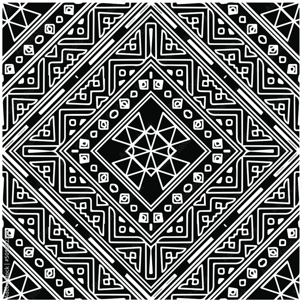 Abstract background with black and white mandala. Unique geometric vector swatch. Perfect for site backdrop, wrapping paper, wallpaper, textile and surface design. Abstract background with black and white mandala. Unique geometric vector swatch. Perfect for site backdrop, wrapping paper, wallpaper, textile and surface design.