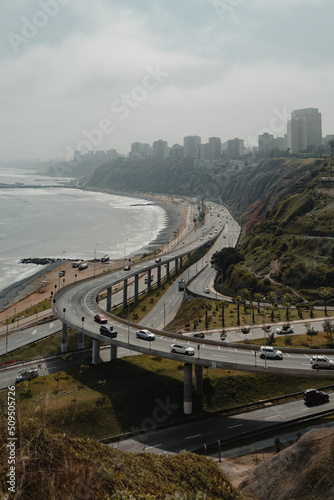 View of highway near the beach © Odile