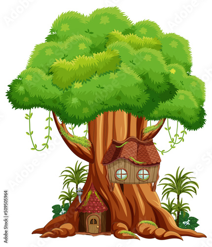Big tree isolated cartoon