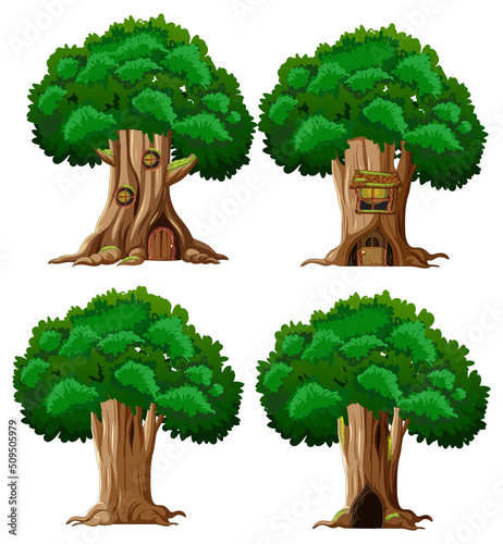 Big tree isolated cartoon
