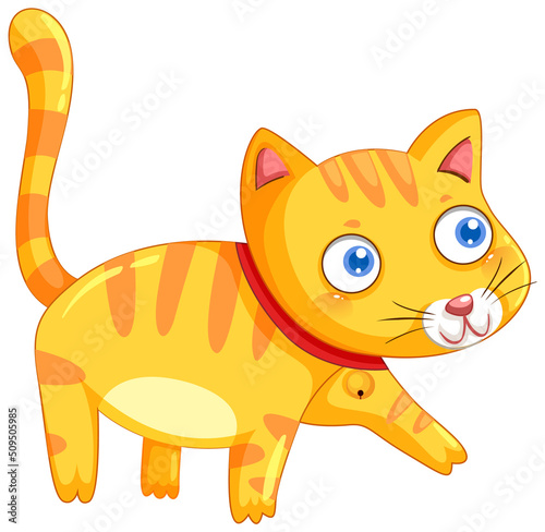 Cute cat cartoon character