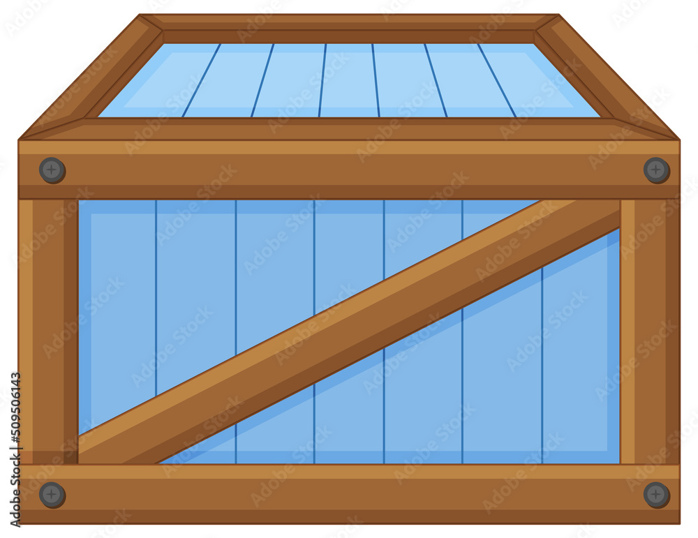 Wooden crate on white background Wooden crate on white background