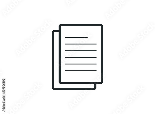Document vector icon isolated on white background. File copy icon for web and application © SISIRA