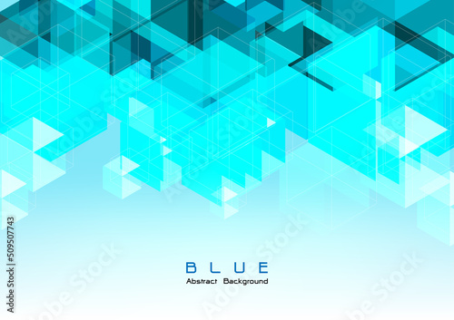 Blue polygon shape abstract background