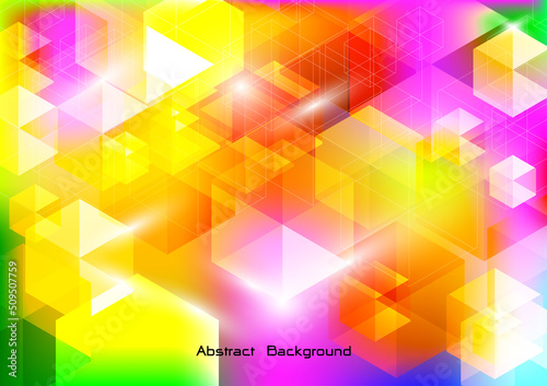 Polygon shape with gradient colorful abstract background