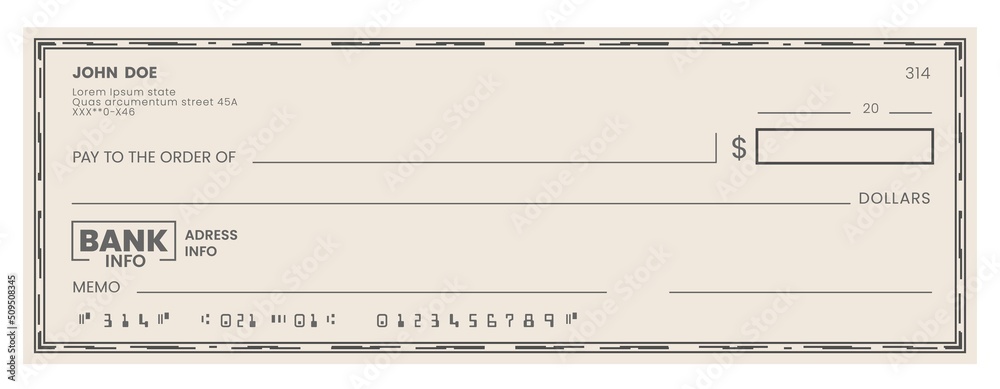 bank checkbook