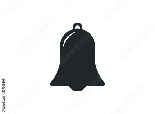 Bell Icon in trendy flat style isolated on white background.