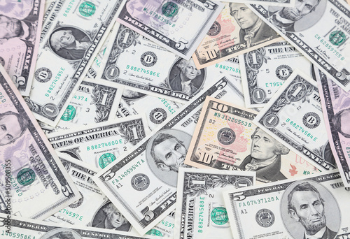 Wallpaper Mural Close-up of assorted American banknotes Torontodigital.ca