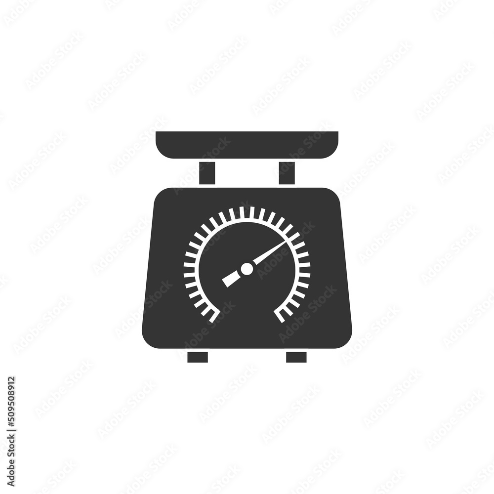 Food scale or kitchen tool icon with silhouette style Food scale or kitchen tool icon with silhouette style