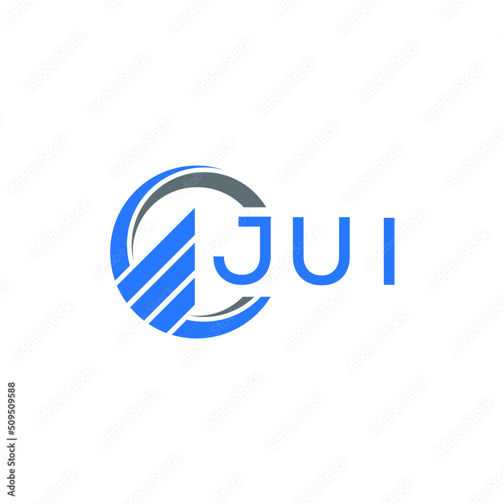 JUI Flat accounting logo design on white background. JUI creative initials Growth graph letter logo concept. JUI business finance logo design. JUI Flat accounting logo design on white background. JUI creative initials Growth graph letter logo concept. JUI business finance logo design.