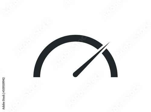 The tachometer, speedometer and indicator icon. Speed sign logo.