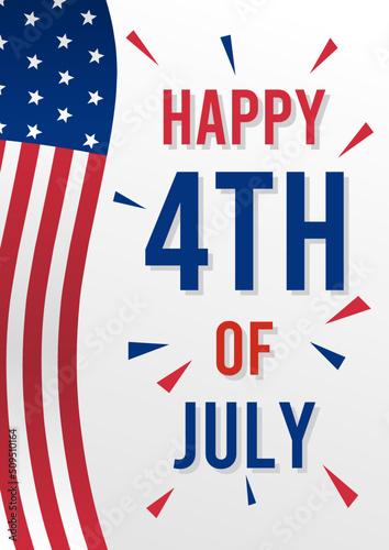 happy 4th of july poster to celebrate and commemorate american independence day