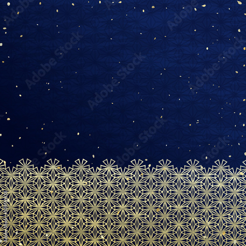 麻の葉柄をアレンジした和風ベクター素材