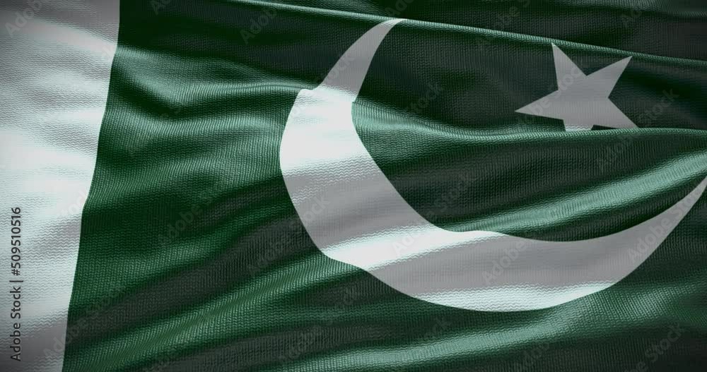 Pakistan national flag waving background, 4k backdrop animation Stock ...