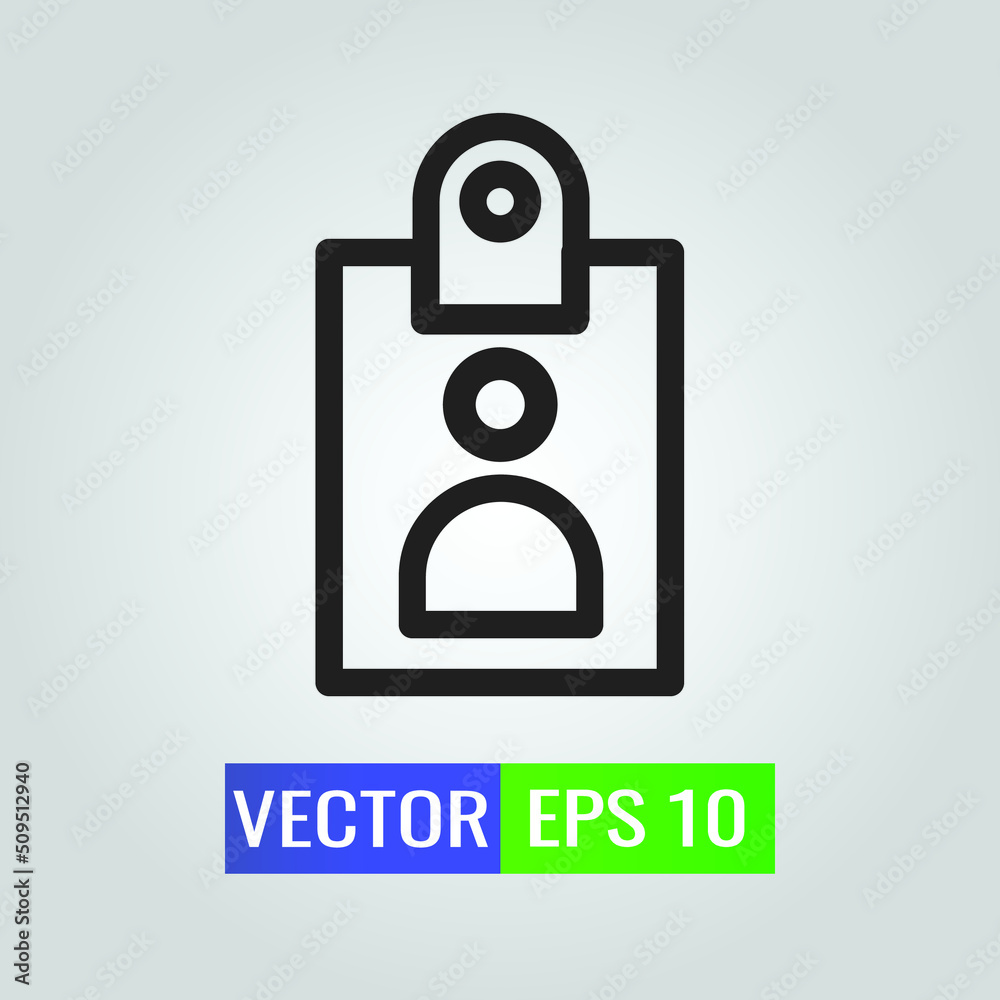 icon illustration of Personal info On White Background - Single high quality outline black style for web design or mobile app icon illustration of Personal info On White Background - Single high quality outline black style for web design or mobile app