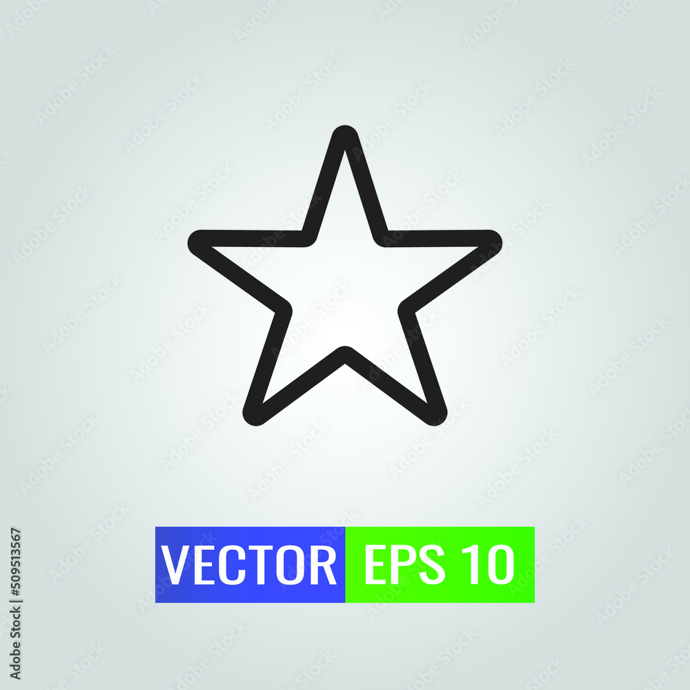 Icon illustration of stars sign On White Background - Single high quality outline black style for web design or mobile app.