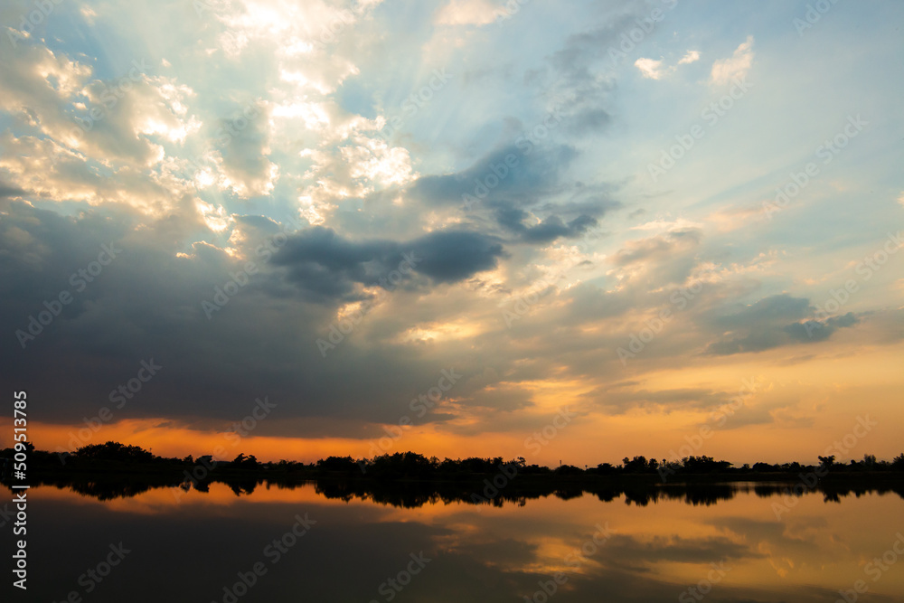 colorful dramatic sky with cloud at sunset.beautiful sky with clouds background colorful dramatic sky with cloud at sunset.beautiful sky with clouds background