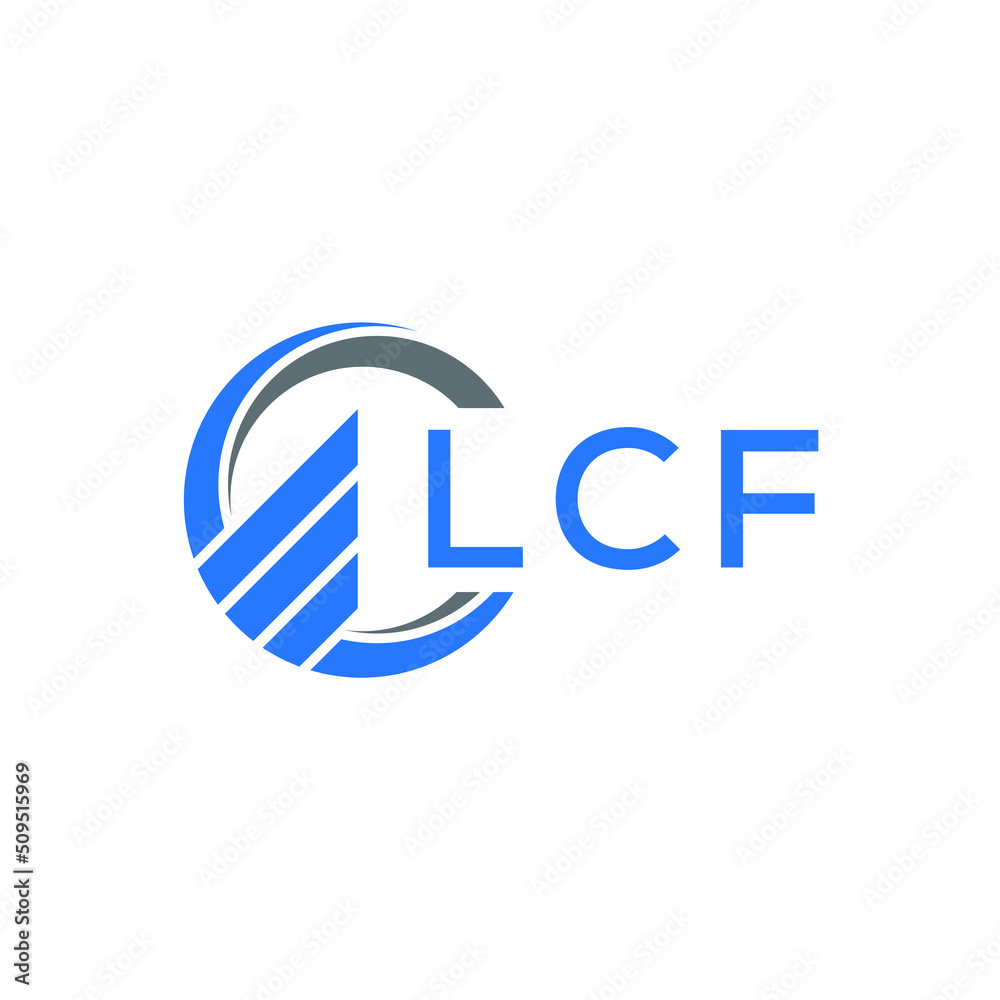 LCF Flat accounting logo design on white background. LCF creative initials Growth graph letter logo concept. LCF business finance logo design. LCF Flat accounting logo design on white background. LCF creative initials Growth graph letter logo concept. LCF business finance logo design.