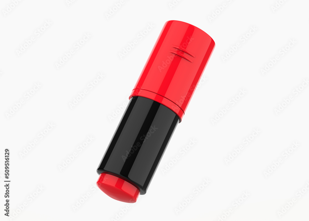 Glossy Highlighter Pen Mockup Isolated On White Background. 3d illustration Glossy Highlighter Pen Mockup Isolated On White Background. 3d illustration